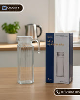 1100 ML DELISOGA Fine Glass Water Jug with Lid