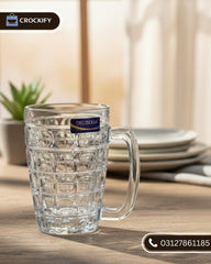 6 Pcs DELISOGA Fine Textured Glass Mugs