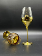 6 Pcs Luxury Turkish Gold Stem Wine Glasses