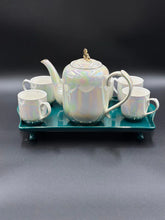 8 Pcs Elegant Bi-Colour Rainbow Shade Tea Set With Tray ☕️