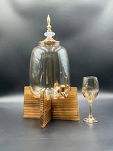 8 Pcs Amber Royal Dispenser Set with Bamboo Stand 🍷✨