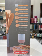 8 Pcs Danny Home Utensils Set with Ceramic Holder