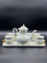 8 Pcs Elegant Rainbow Shade Tea Set With Tray