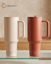 1200ml Stainless Steel Vacuum Insulated Travel Tumbler with Handle & Lid