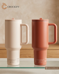 1200ml Stainless Steel Vacuum Insulated Travel Tumbler with Handle & Lid