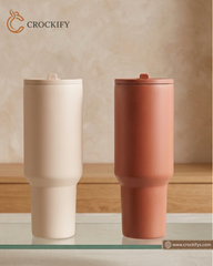 1200ml Stainless Steel Vacuum Insulated Travel Tumbler with Handle & Lid