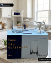 6 Pcs DELISOGA Fine Glass Set 🥂✨