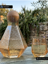 7 Pcs 3D Reptiles Turkish Golden Glass Diamond Shaped Water Set