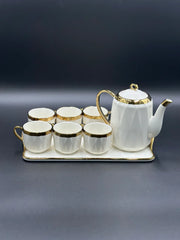 Decent Design ☕ - 8 PCS Tea Set With Tray