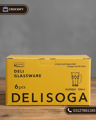 Delisoga 6 PCS Long Neck Mug Set