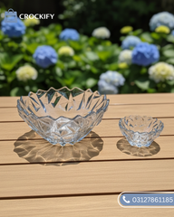 7 Pcs DELISOGA Fine Textured Glass Fruit Bowl Set