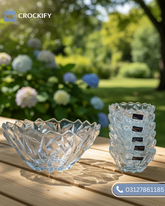 7 Pcs DELISOGA Fine Textured Glass Fruit Bowl Set