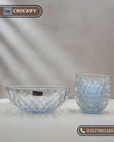 7 Pcs DELISOGA Fine Textured Glass Fruit Bowl Set