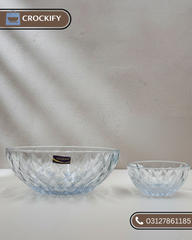 7 Pcs DELISOGA Fine Textured Glass Fruit Bowl Set