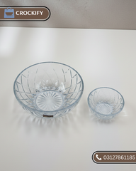 7 Pcs DELISOGA Fine Textured Glass Fruit Bowl Set