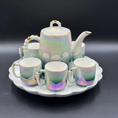 Double Shaded Radiant 8 Pcs Teaset with Rotating Tray