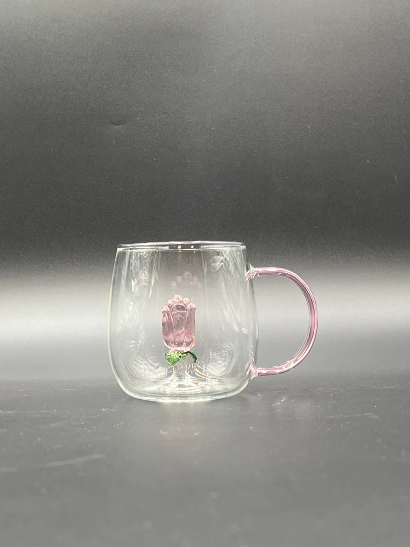 5 Pcs Turkish Glass Tea Set – Floral Kettle & Cups 🌷