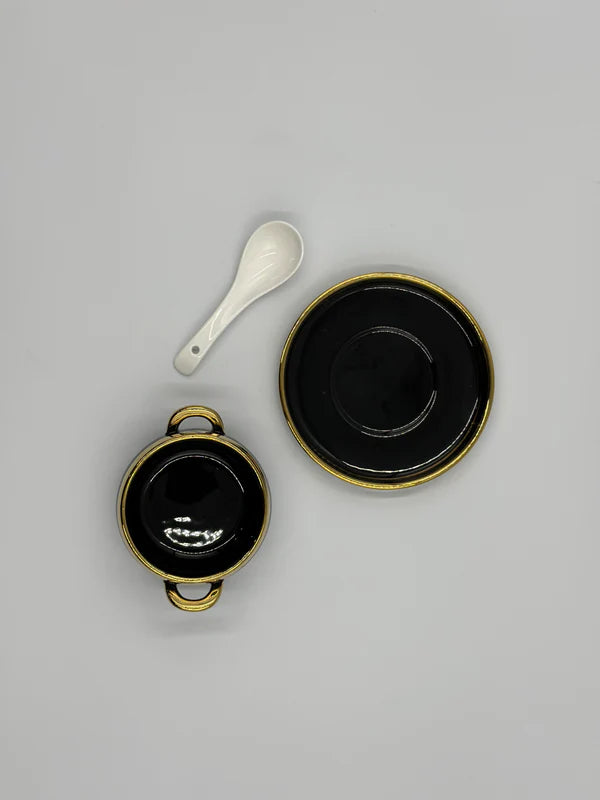 24K Gold Plated 25pcs Ceramic Soup Set 🥣 ✨