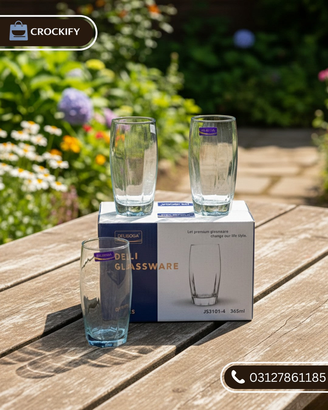 6 Pcs DELISOGA Fine Textured Glass Set