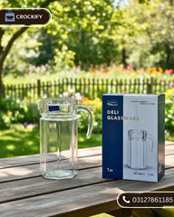 1250 ML DELISOGA Fine Glass Water Jug with Lid