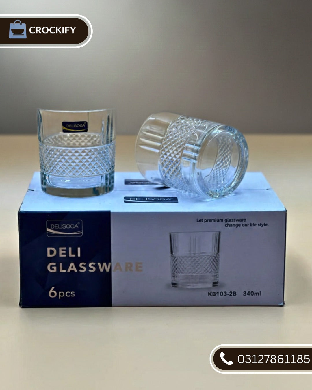 6 Pcs DELISOGA Fine Glass Set 🥂