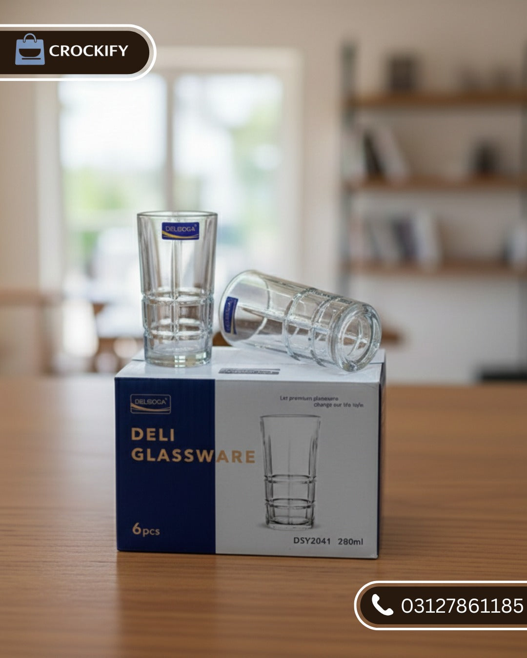6 Pcs DELISOGA Fine Textured Glass Set