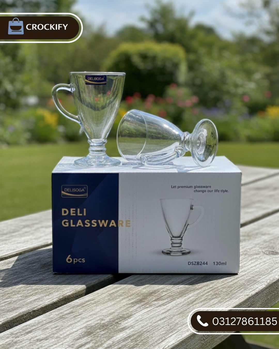 6 Pcs DELISOGA Fine Glass Cups ☕️