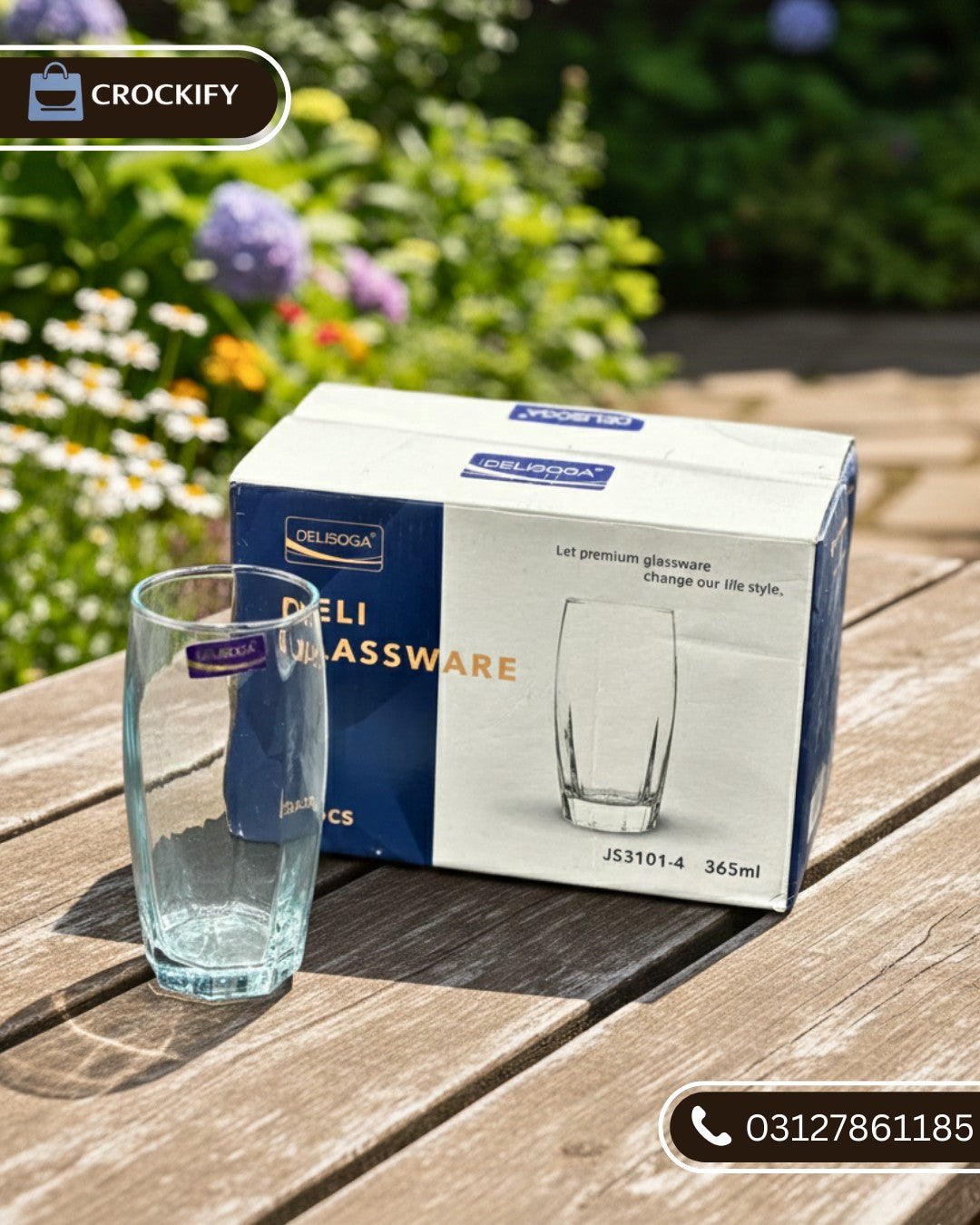 6 Pcs DELISOGA Fine Textured Glass Set