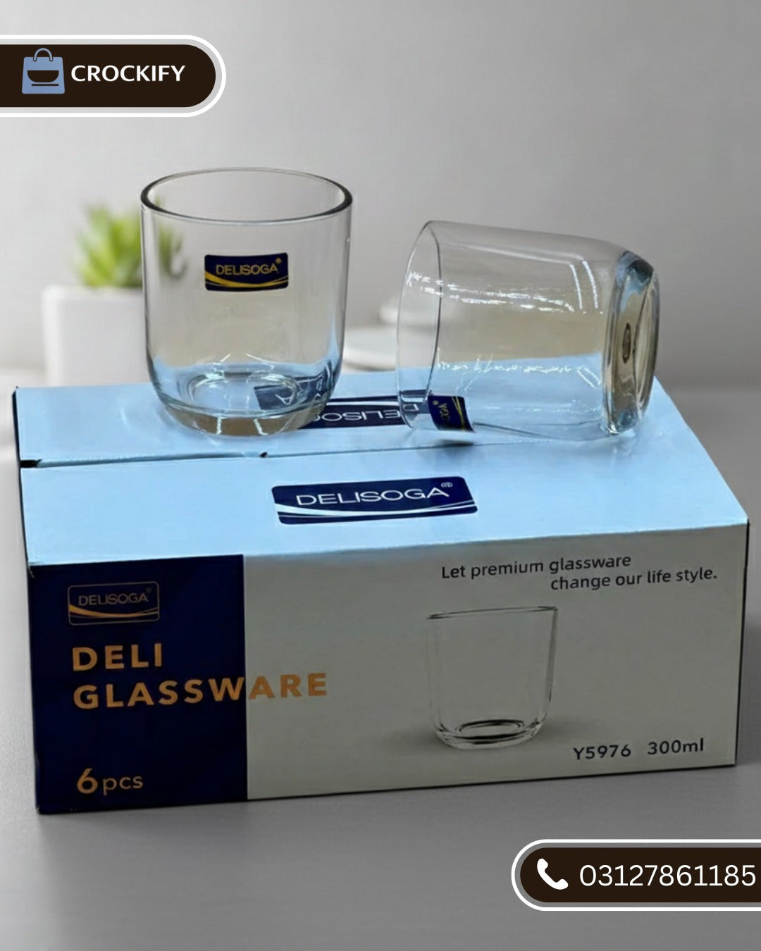6 Pcs DELISOGA Fine Glass Set 🥂✨