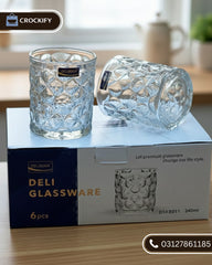 6 Pcs DELISOGA Fine Textured Glass Set