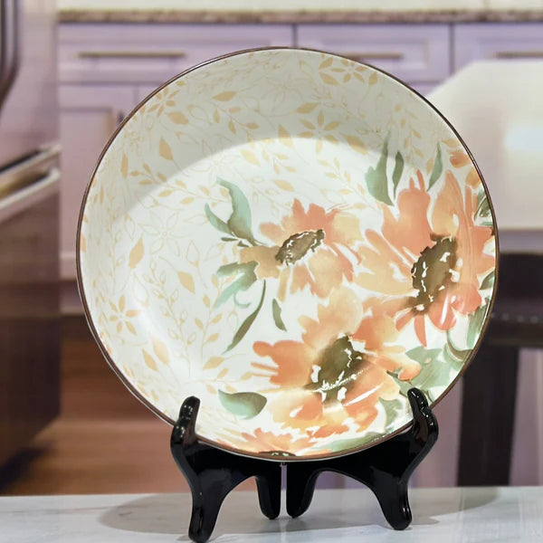 18 Pcs Sunflower Matte Bone China Chinese Breakfast Set with Printed Spoons🌻