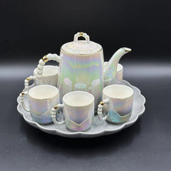 Double Shaded Radiant 8 Pcs Teaset with Rotating Tray