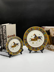 18 Pcs Hermes Bone China Plate Set 👑