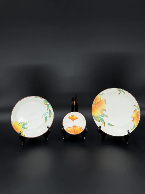18 Pcs Sunshine Bloom Matte Bone China Chinese Breakfast Set 🌞