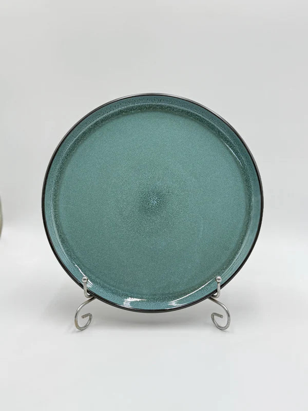 16 Pcs Teal & Matte Black Reactive Glazed Breakfast Set 💥