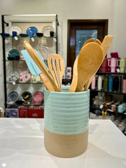 8 Pcs Danny Home Utensils Set with Ceramic Holder