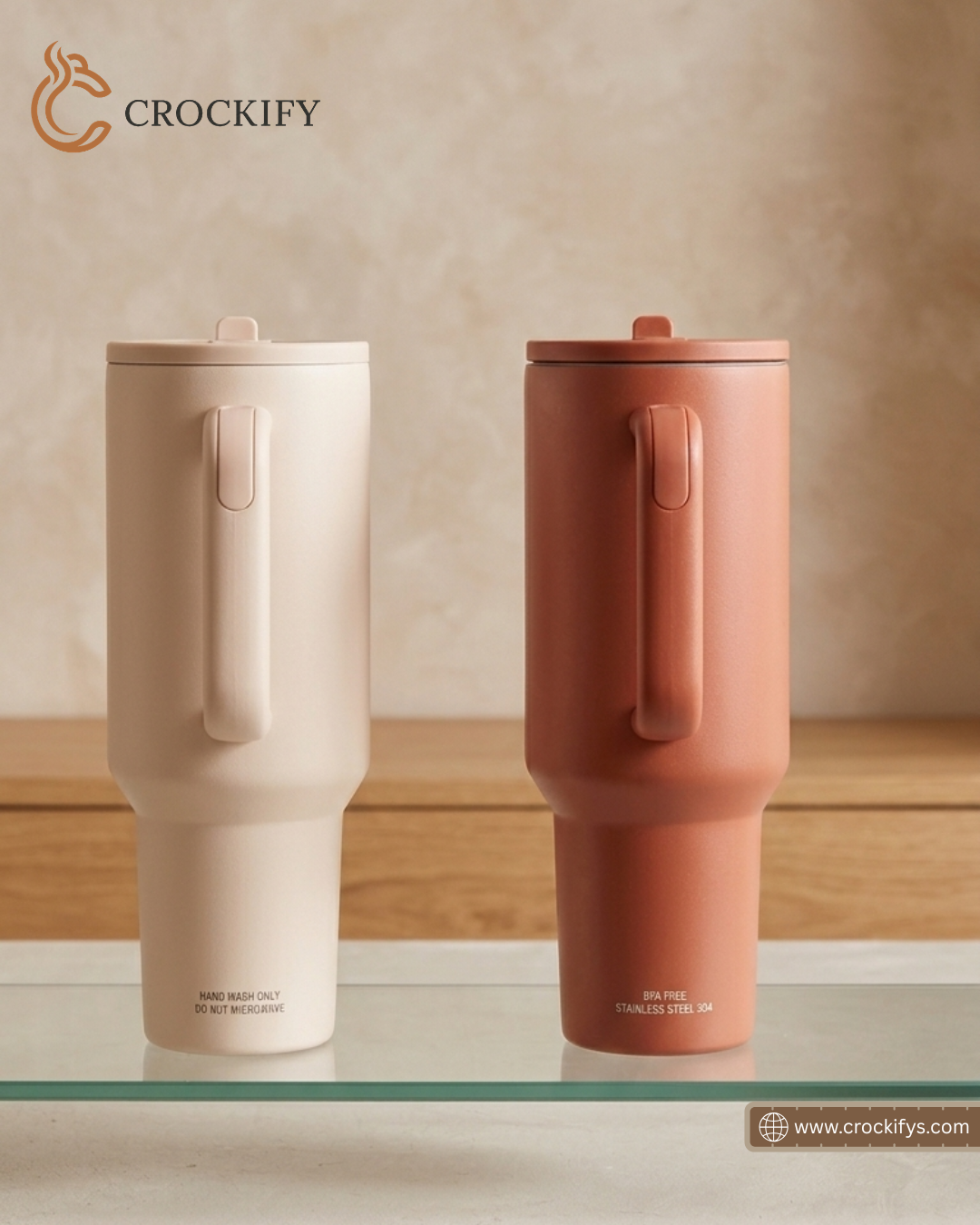 1200ml Stainless Steel Vacuum Insulated Travel Tumbler with Handle & Lid