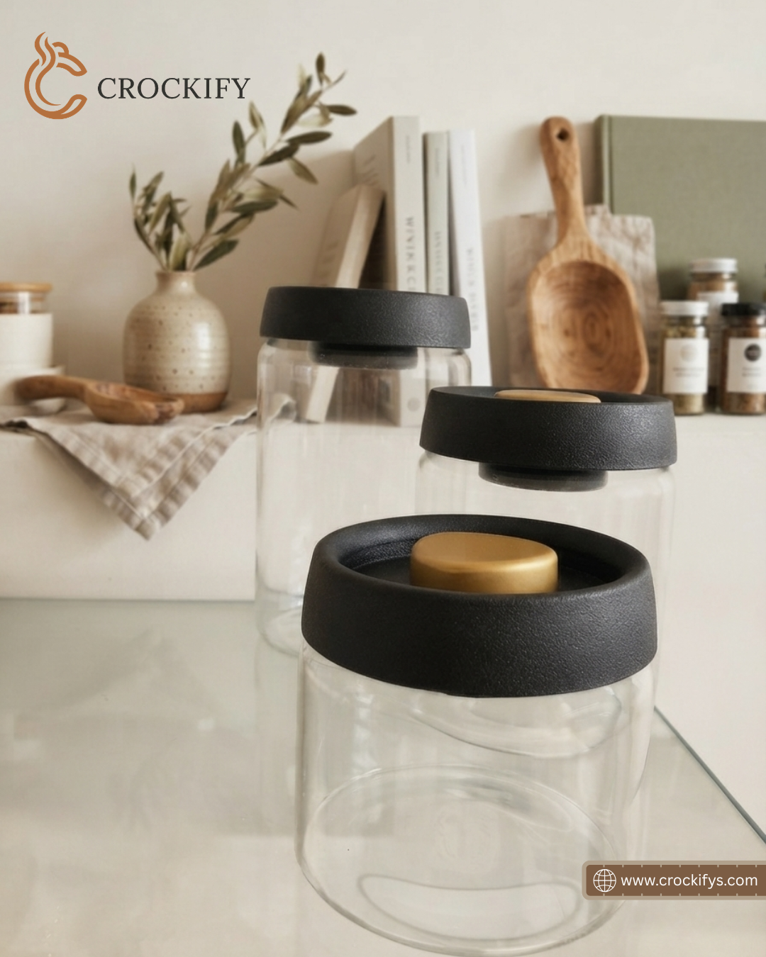 3 pcs Vaccum Air Tight Jar