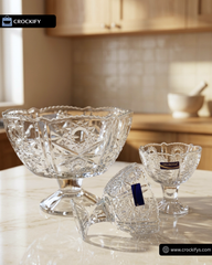 `7 Pcs DELISOGA Fine Textured Glass Ice-Cream Bowl Set