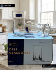 6 Pcs DELISOGA Fine Glass Set 🥂✨
