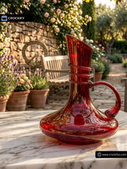 7 Pcs Special Red Turkey Glass Stylish Water Set