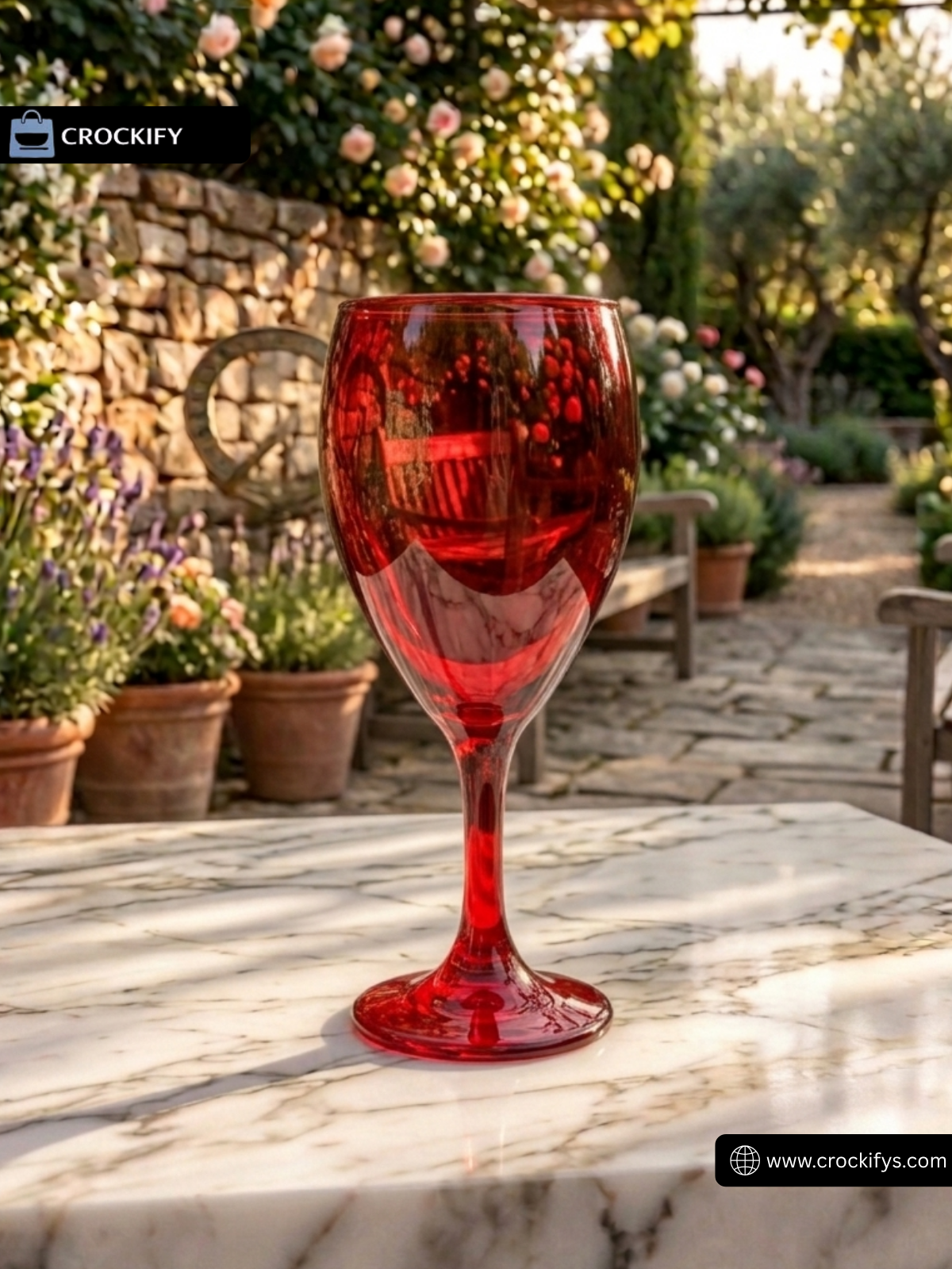 7 Pcs Special Red Turkey Glass Stylish Water Set