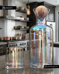 7 Pcs Rainbow Shade Turkey Glass Water Set