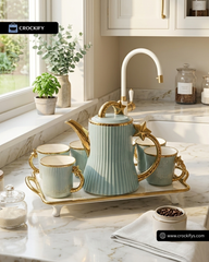 Star Design ☕ - 8 PCS Tea Set With Tray