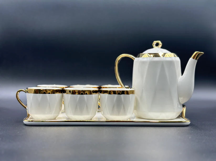 Decent Design ☕ - 8 PCS Tea Set With Tray