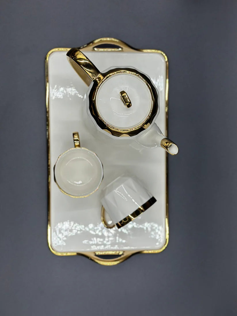 Decent Design ☕ - 8 PCS Tea Set With Tray