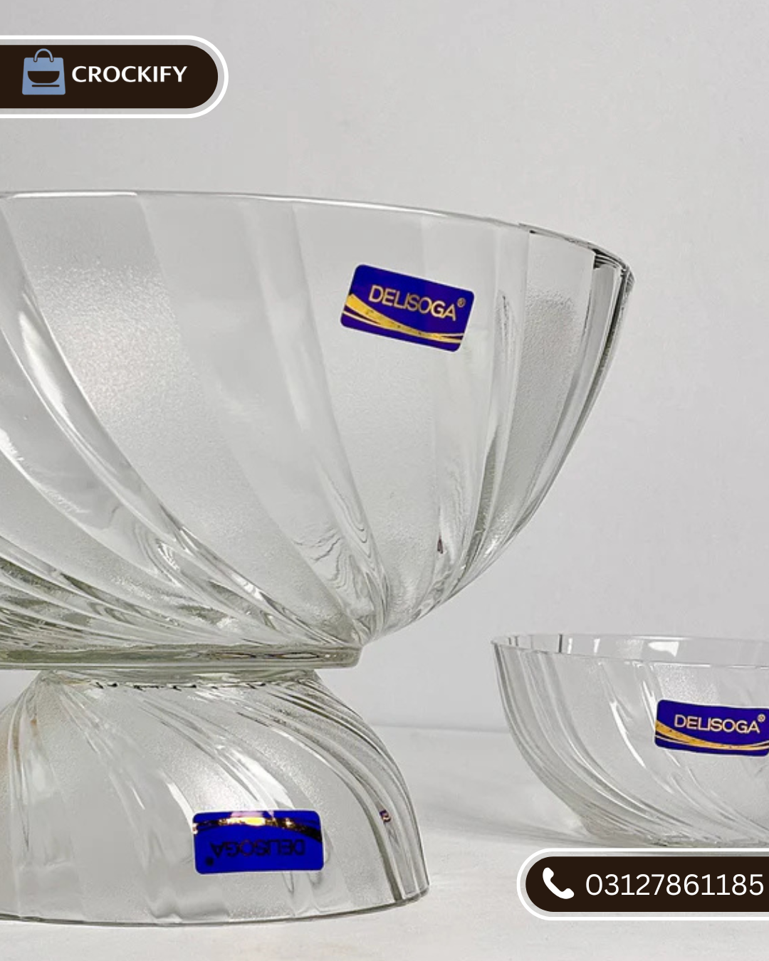 Delisoga Premium 7-Piece Glass Bowl Set