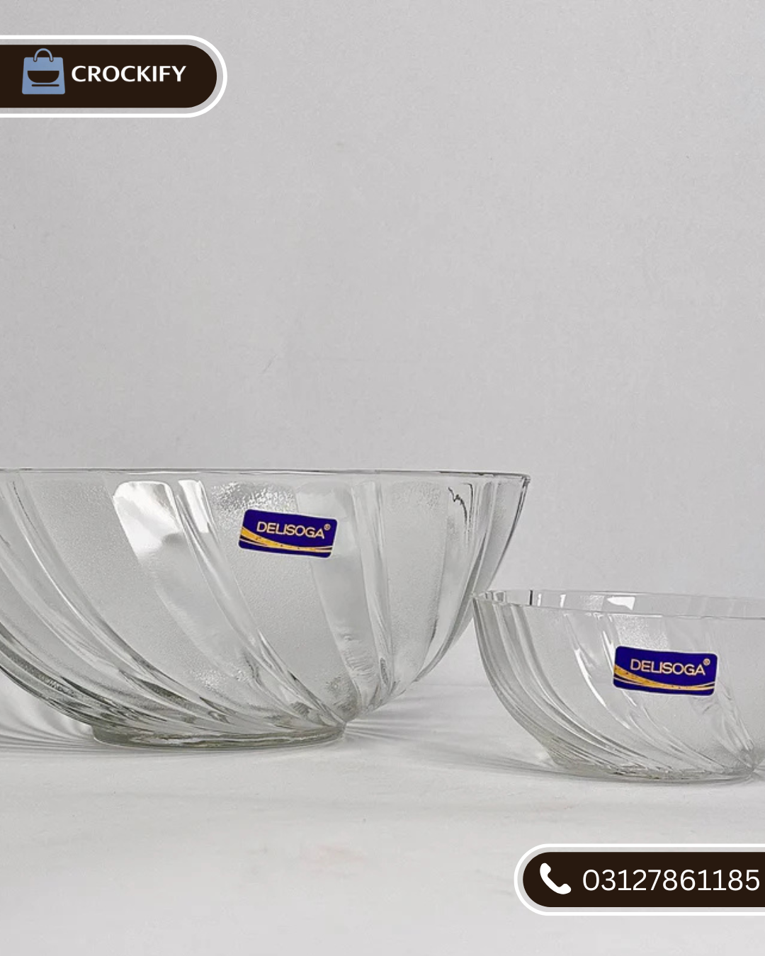 Delisoga Premium 7-Piece Glass Bowl Set