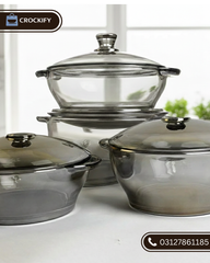 3 Pcs Casserole Set with Lid
