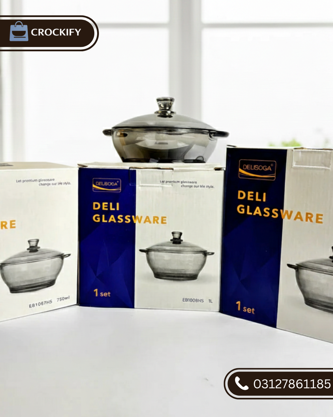 3 Pcs Casserole Set with Lid